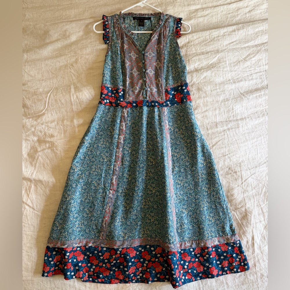Marc By Marc Jacobs Teal and Red Floral Dress